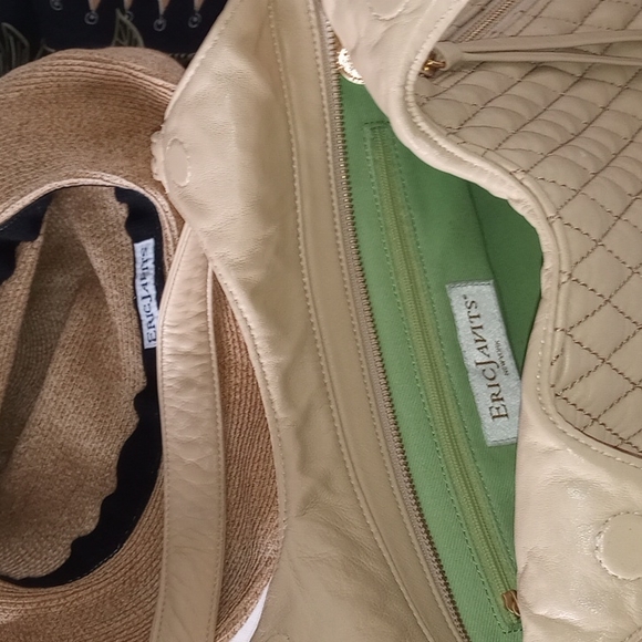 COPY - ERIC JAVITS SHOULDER BAG TAN LEATHER CHANEL DESIGN - Picture 10 of 11